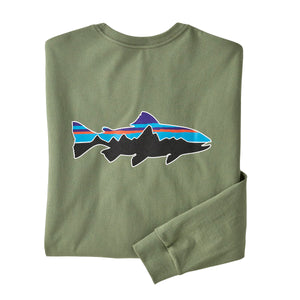 Patagonia Long-Sleeved Fitz Roy Trout Responsibili-Tee-Mens