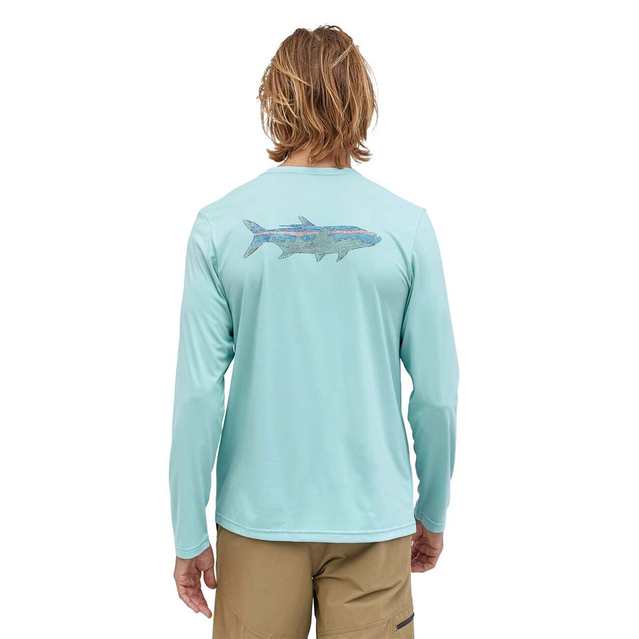Patagonia Long-Sleeved Capilene Cool Daily Fish Graphic Shirt-Trout - Mens