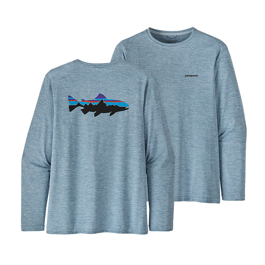 Patagonia Long-Sleeved Capilene Cool Daily Fish Graphic Shirt-Trout - Mens