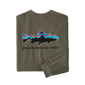 Patagonia Long Sleeved Home Water Trout Responsibili-Tee-Mens